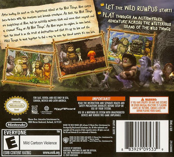 
Where the Wild Things Are | Nintendo DS | back cover | Data by MobyGames.com