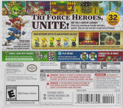 
The Legend of Zelda: Tri Force Heroes | Nintendo 3DS | back cover | Data by MobyGames.com