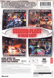 
Unreal Championship | Xbox | back cover | Data by MobyGames.com