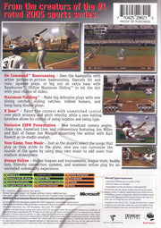 Major League Baseball 2K5 | Xbox | back cover | region=North America | source-country=United States | zypher-v2 | moby-814bdacb2947 | Data by MobyGames.com