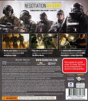 
Tom Clancy's Rainbow Six: Siege | Xbox One | back cover | Region: PAL | source-country=Australia | Data by MobyGames.com