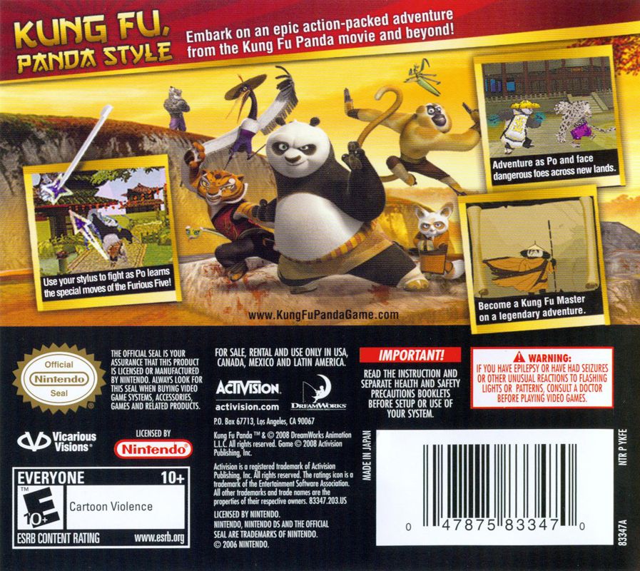 
Kung Fu Panda | Nintendo DS | back cover | Data by MobyGames.com