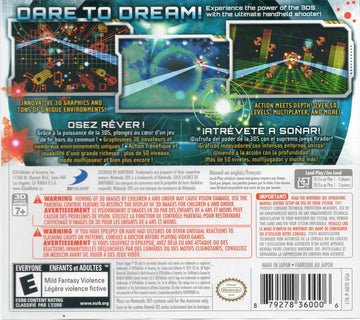 
Dream Trigger 3D | Nintendo 3DS | back cover | Region: North America | source-country=Canada,Mexico,United States | Data by MobyGames.com