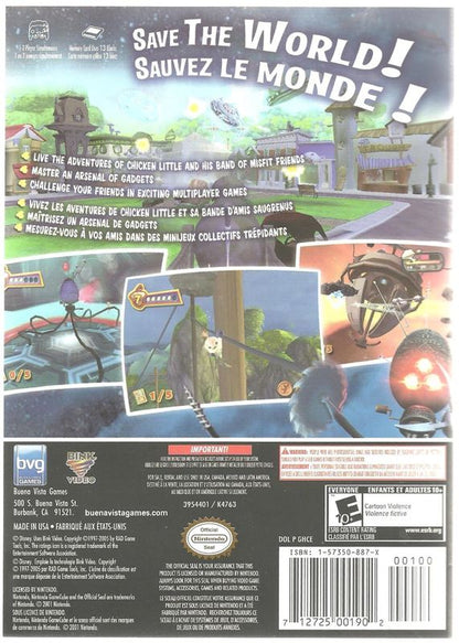 
Disney's Chicken Little | GameCube | back cover | Data by MobyGames.com