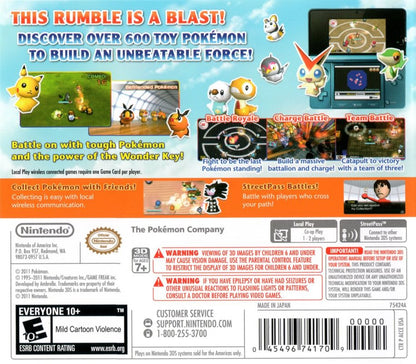 
Pokémon Rumble Blast | Nintendo 3DS | back cover | Data by MobyGames.com