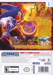 Sonic and the Secret Rings | Wii | back cover | region=North America | source-country=Canada,Mexico,United States | zypher-v2 | moby-daf7538f98b2 | Data by MobyGames.com