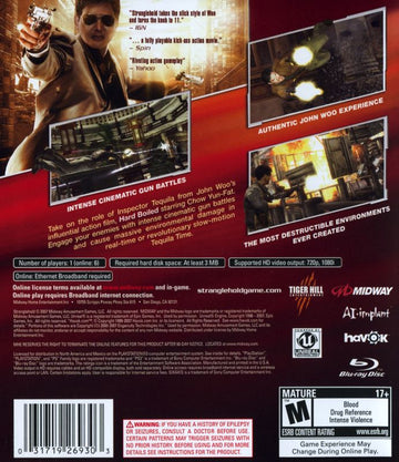 
Stranglehold | PlayStation 3 | back cover | Data by MobyGames.com
