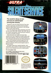 
Silent Service | NES | back cover | Data by MobyGames.com