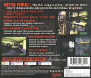 
Delta Force: Urban Warfare | PlayStation | back cover | Region: North America | source-country=Canada,United States | Data by MobyGames.com