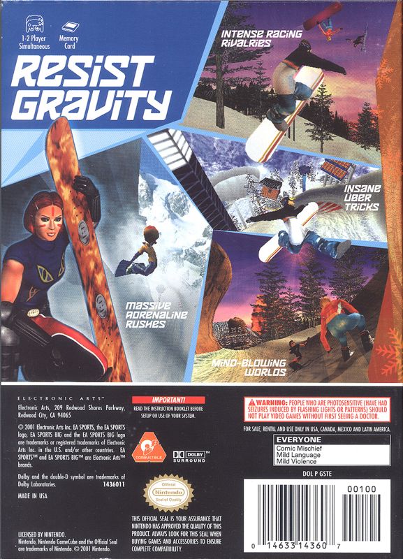 
SSX Tricky | GameCube | back cover | Data by MobyGames.com