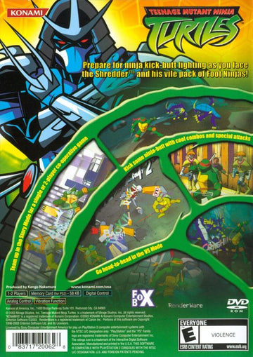 
Teenage Mutant Ninja Turtles | PlayStation 2 | back cover | Data by MobyGames.com