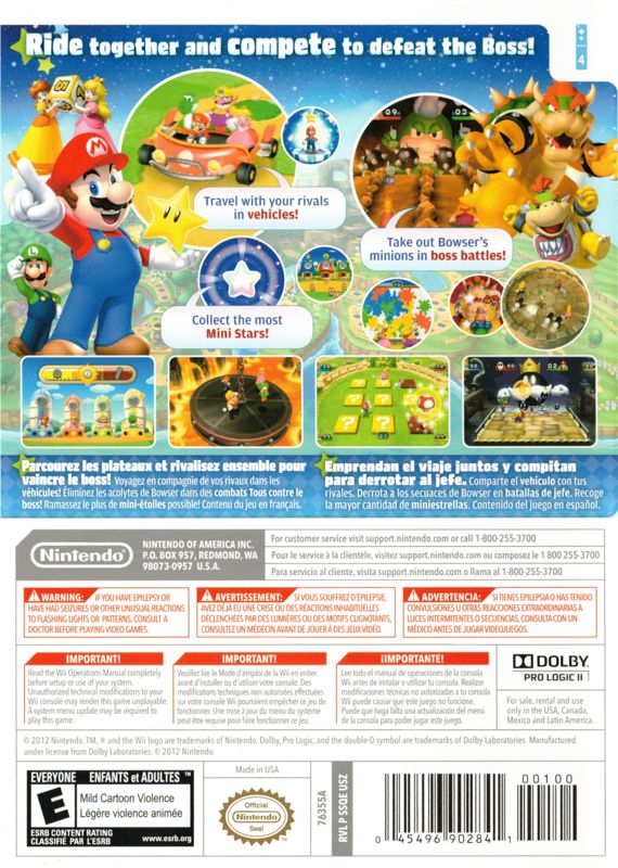 Mario Party 9 | Wii | back cover | region=North America | source-country=Canada,United States | zypher-v2 | moby-33cd1b633d36 | Data by MobyGames.com