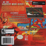 Justice League Heroes: The Flash | Game Boy Advance | back cover | region=North America | source-country=Canada,United States | zypher-v2 | moby-f59dc4708a89 | Data by MobyGames.com