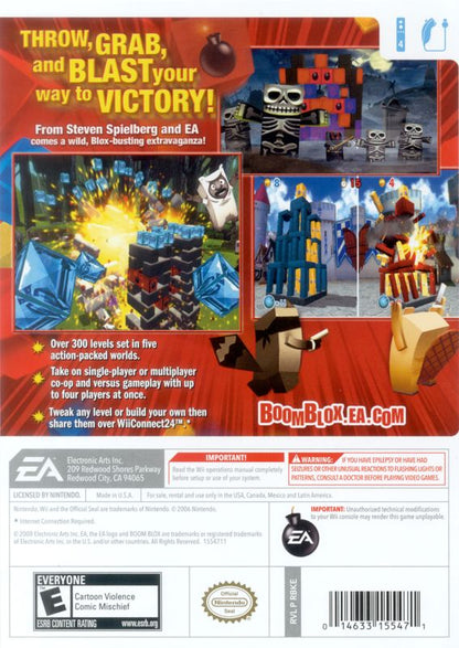 
Boom Blox | Wii | back cover | Data by MobyGames.com