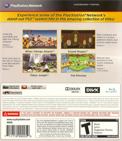
Best of PlayStation Network Vol. 1 | PlayStation 3 | back cover | Data by MobyGames.com