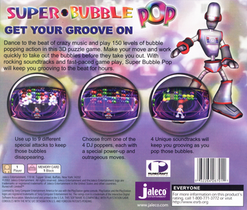 
Super Bubble Pop | PlayStation | back cover | Data by MobyGames.com