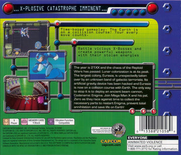
Mega Man X5 | PlayStation | back cover | Data by MobyGames.com