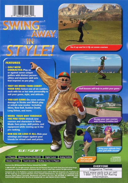 
Swing Away Golf | PlayStation 2 | back cover | Data by MobyGames.com