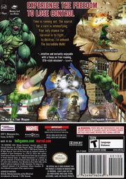 The Incredible Hulk: Ultimate Destruction | GameCube | back cover | region=North America | source-country=United States | zypher-v2 | moby-a29f669ec964 | Data by MobyGames.com