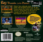 
Crash Bandicoot: The Huge Adventure | Game Boy Advance | back cover | Data by MobyGames.com