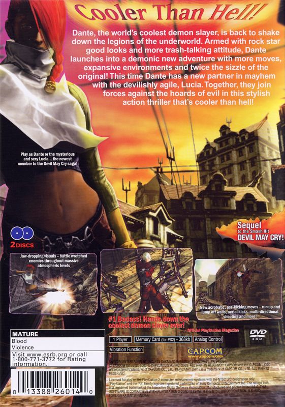 
Devil May Cry 2 | PlayStation 2 | back cover | Data by MobyGames.com