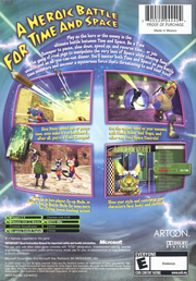 
Blinx 2: Masters of Time & Space | Xbox | back cover | Data by MobyGames.com