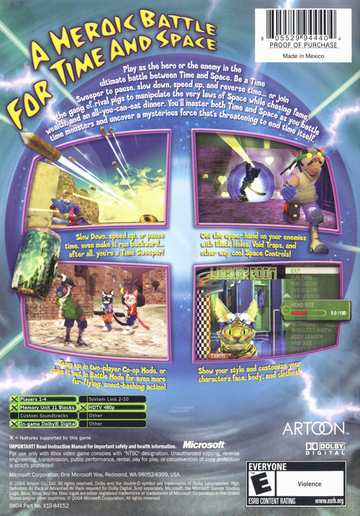 
Blinx 2: Masters of Time & Space | Xbox | back cover | Data by MobyGames.com