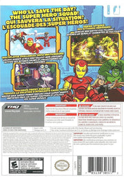 Marvel Super Hero Squad | Wii | back cover | region=North America | source-country=Canada,United States | zypher-v2 | moby-3f225053e128 | Data by MobyGames.com