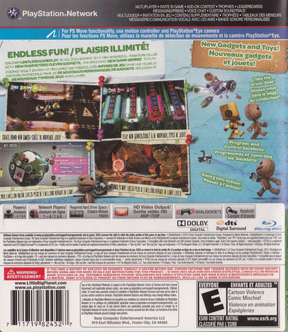 
LittleBigPlanet 2 | PlayStation 3 | back cover | Data by MobyGames.com