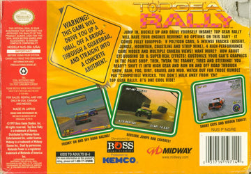 
Top Gear Rally | Nintendo 64 | back cover | Data by MobyGames.com