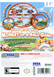 Super Monkey Ball: Banana Blitz | Wii | back cover | region=North America | source-country=Canada,Mexico,Other,United States | zypher-v2 | moby-fa950d8a222a | Data by MobyGames.com