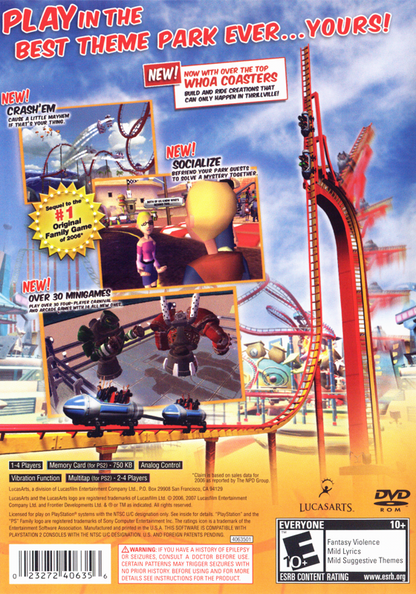 Thrillville: Off the Rails | PlayStation 2 | back cover | region=North America | source-country=United States | zypher-v2 | moby-1a204b19ba48 | Data by MobyGames.com