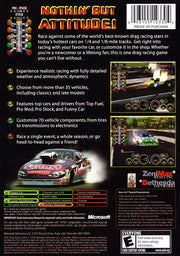 IHRA Drag Racing 2004 | Xbox | back cover | region=North America | source-country=United States | zypher-v2 | moby-fcfd1fc45d3d | Data by MobyGames.com