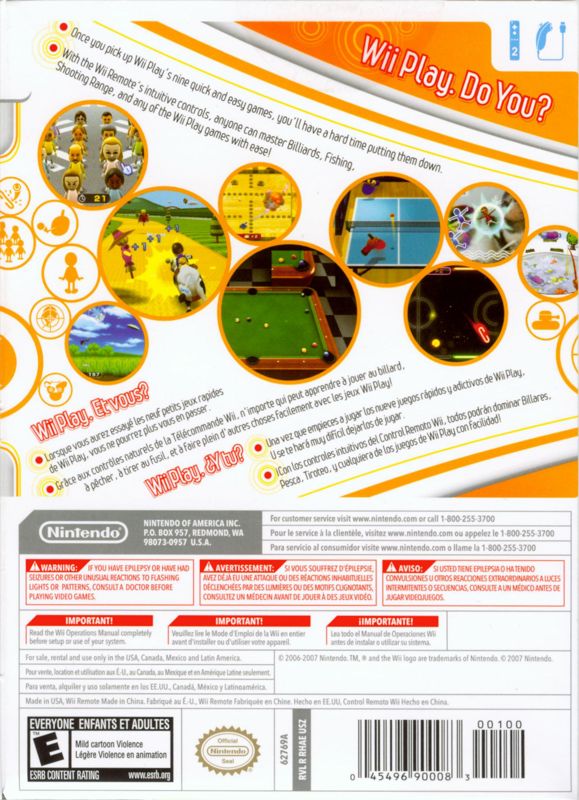 Wii Play | Wii | back cover | region=North America | source-country=Canada,Mexico,Other,United States | zypher-v2 | moby-f1ab6ff63230 | Data by MobyGames.com