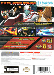 Tatsunoko vs. Capcom: Ultimate All-Stars | Wii | back cover | region=North America | source-country=Canada,Mexico,United States | zypher-v2 | moby-6712da24d0fd | Data by MobyGames.com
