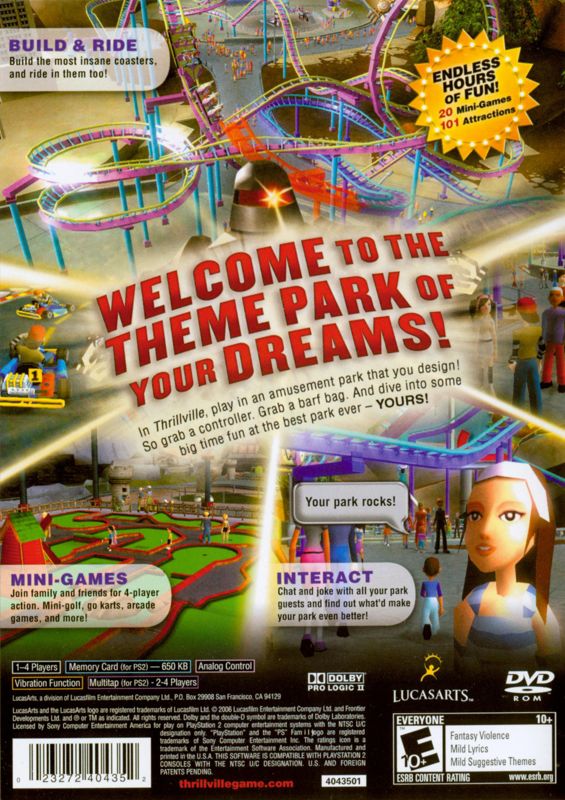 Thrillville | PlayStation 2 | back cover | region=North America | source-country=Canada,United States | zypher-v2 | moby-1f43112dfd35 | Data by MobyGames.com