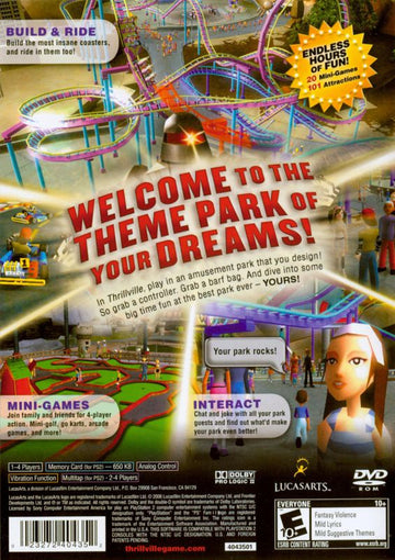 Thrillville | PlayStation 2 | back cover | region=North America | source-country=Canada,United States | zypher-v2 | moby-1f43112dfd35 | Data by MobyGames.com