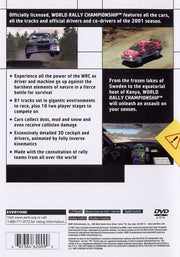 
WRC World Rally Championship | PlayStation 2 | back cover | Region: North America | source-country=Canada,United States | Data by MobyGames.com