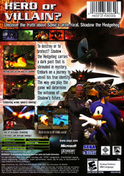 
Shadow the Hedgehog | Xbox | back cover | Data by MobyGames.com