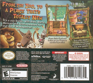 
Madagascar | Nintendo DS | back cover | Data by MobyGames.com