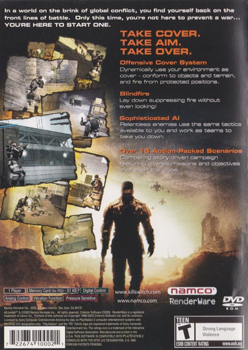 kill.switch | PlayStation 2 | back cover | region=North America | source-country=Canada,United States | zypher-v2 | moby-6ec94710b1d8 | Data by MobyGames.com