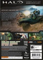 
Halo: Combat Evolved - Anniversary | Xbox 360 | back cover | Region: North America | source-country=United States | Data by MobyGames.com