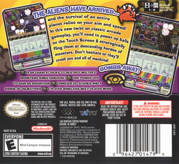 
Monster Bomber | Nintendo DS | back cover | Data by MobyGames.com