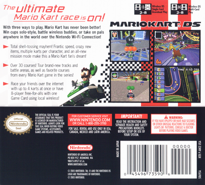 
Mario Kart DS | Nintendo DS | back cover | Data by MobyGames.com