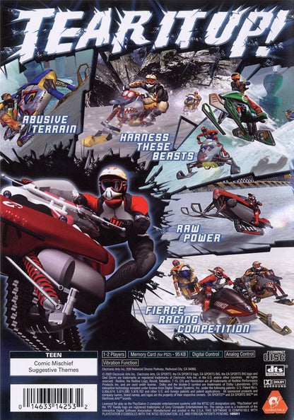 
Sled Storm | PlayStation 2 | back cover | Region: North America | source-country=Canada,United States | Data by MobyGames.com