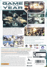 Tom Clancy's Ghost Recon: Advanced Warfighter 2 | Xbox 360 | back cover | region=North America | source-country=United States | zypher-v2 | moby-a7f835fe3632 | Data by MobyGames.com