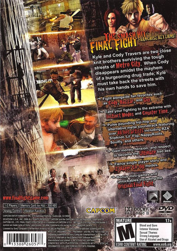 
Final Fight: "Streetwise" | PlayStation 2 | back cover | Data by MobyGames.com