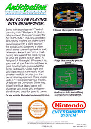 
Anticipation | NES | back cover | Data by MobyGames.com