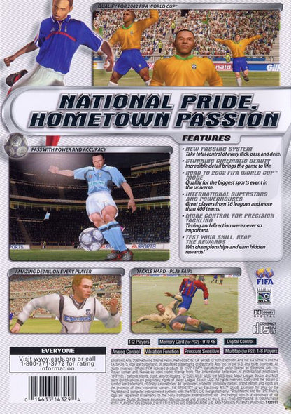
FIFA Soccer 2002: Major League Soccer | PlayStation 2 | back cover | Region: North America | source-country=United States | Data by MobyGames.com