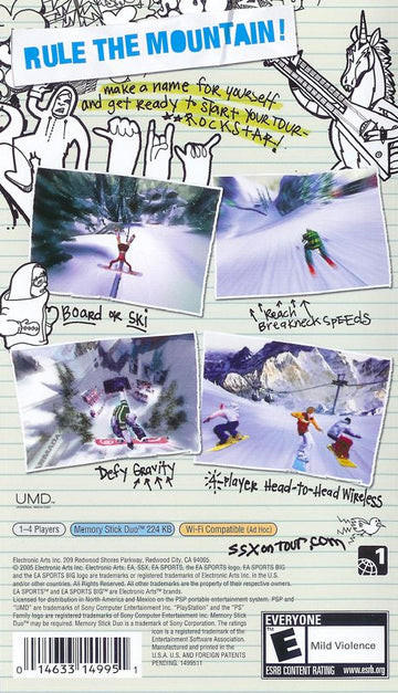 
SSX on Tour | PSP | back cover | Data by MobyGames.com